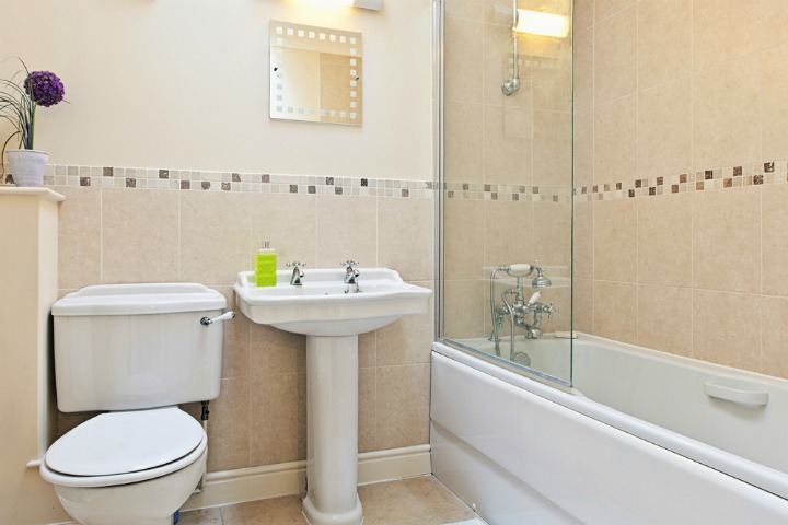 Bathroom with pale colours