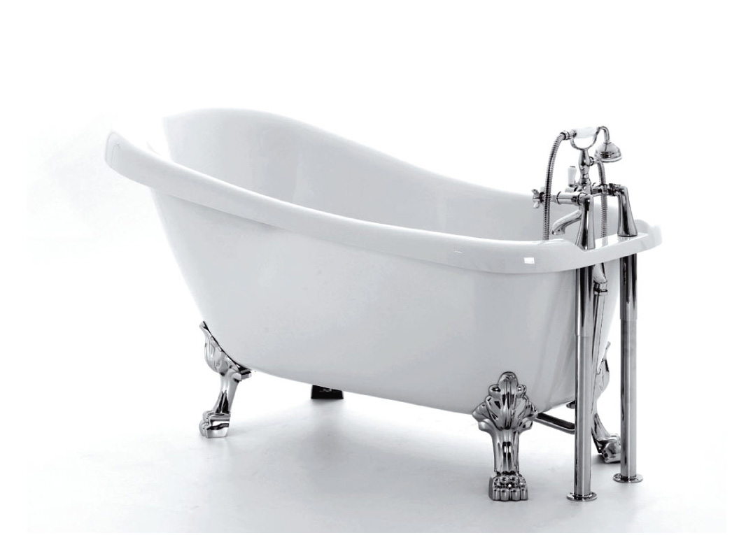 Image of visible plumbing for fitting a Chatsworth freestanding bath