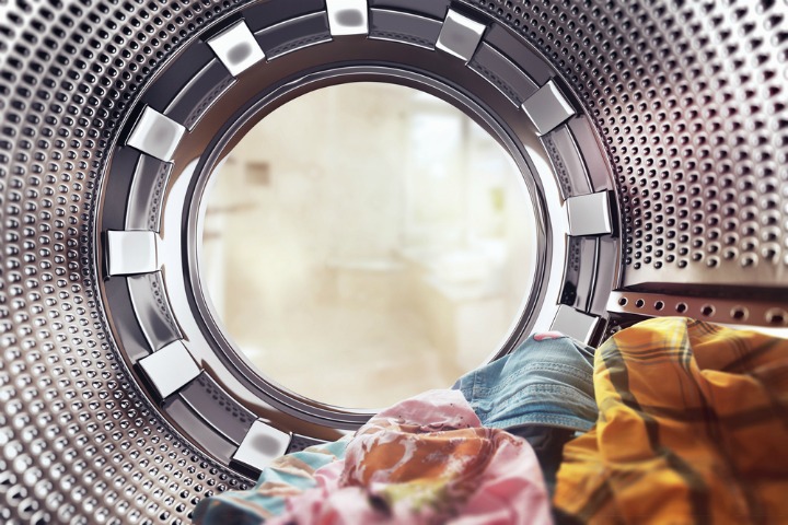 Clothes in washing machine