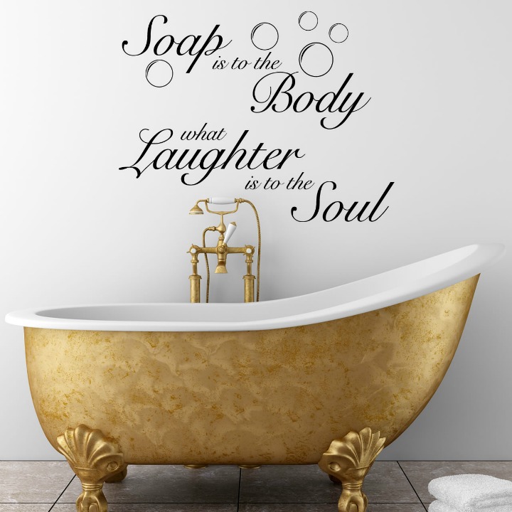 Bathroom Wall Sticker Inspirational Quote Ideas | Soakology