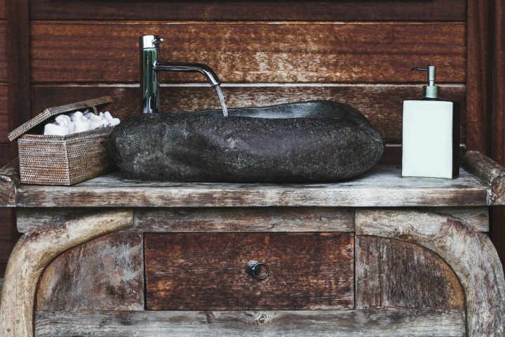 rustic bathroom