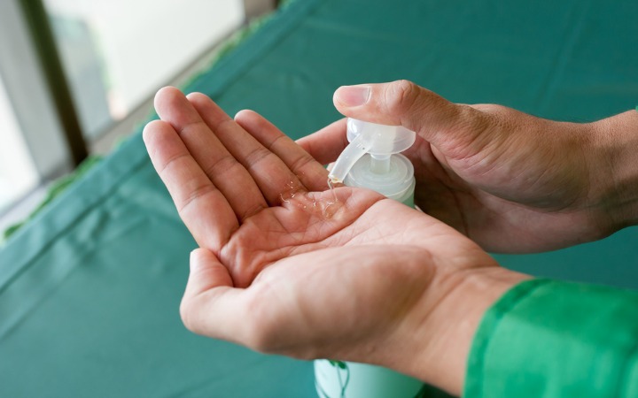 soap on hands