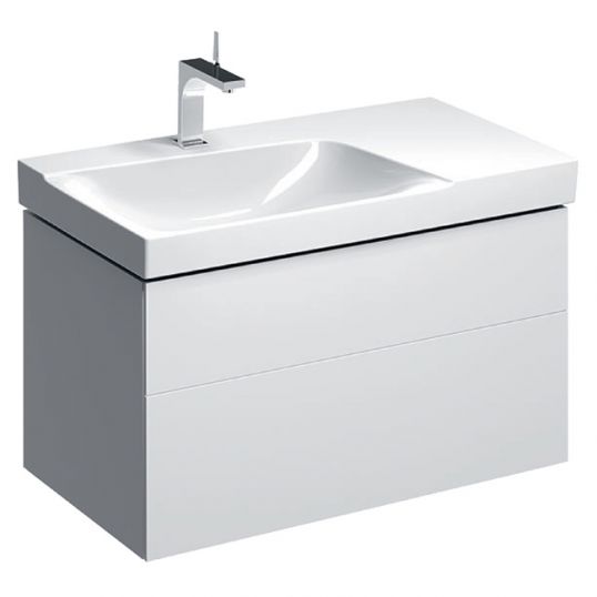 Geberit Xeno Vanity Unit with Offset Basin and 2 Drawers Soakology