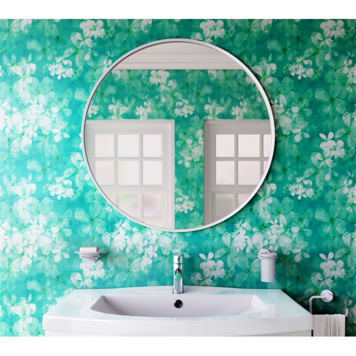 Bathroom Origins Docklands Round Mirror 80cm White Soakology - White Round Mirror 80cm Bathroom Origins Docklands Round Mirror 80cm White Soakology - White Round Mirror 80cm