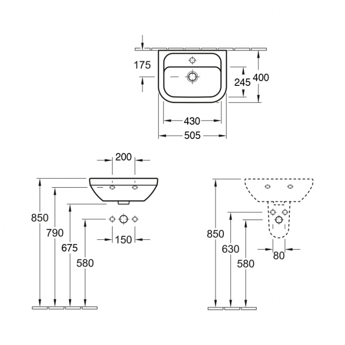 Soakology DStyle Compact Handwash Basin 50cm Soakology